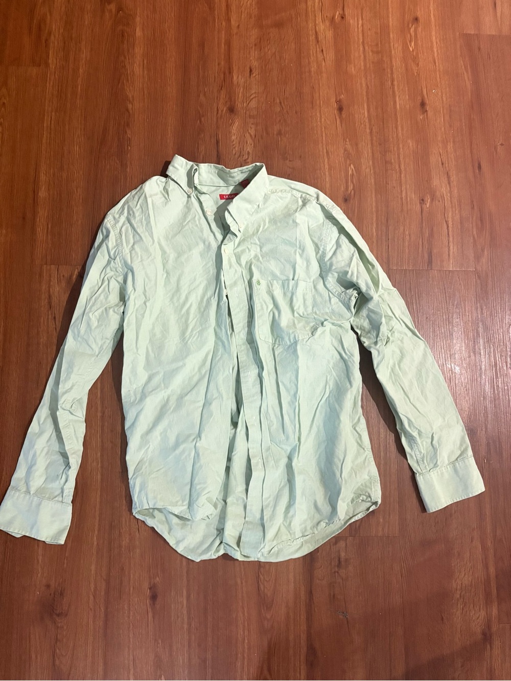 Izod Light Mint Green Men's Button-Up Shirt